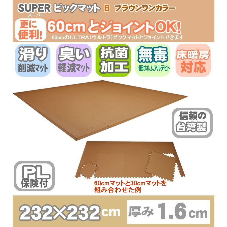 抗菌加工ジョイントマット 30cm角 厚み1.6cm アジル ← OEM Online Shop